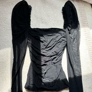 Shein black mesh top